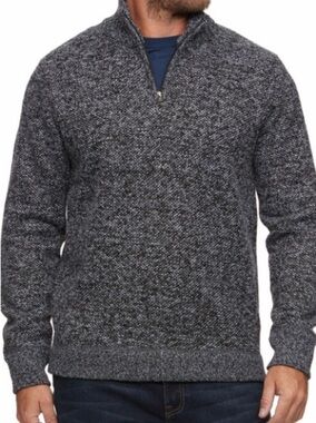 Grove & Hollow Men’s Gray 1/4 Zip Pullover Sweater | Size S